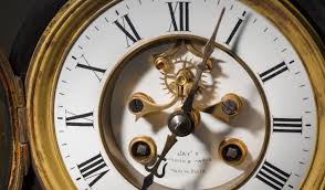 Antique French clock dial with Roman numerals