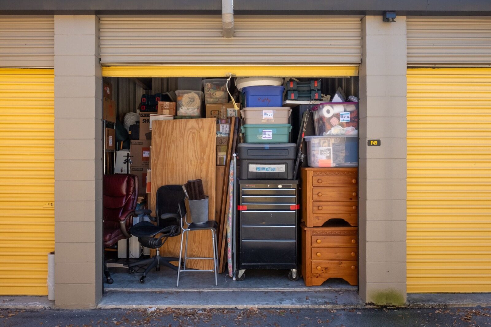 Storage unit contents ready for clearance in Cornwall